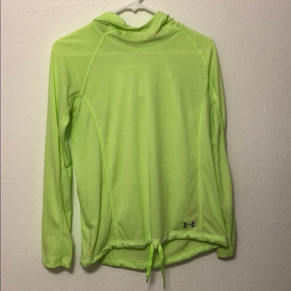 Women’s green under armor hoodie jacket.